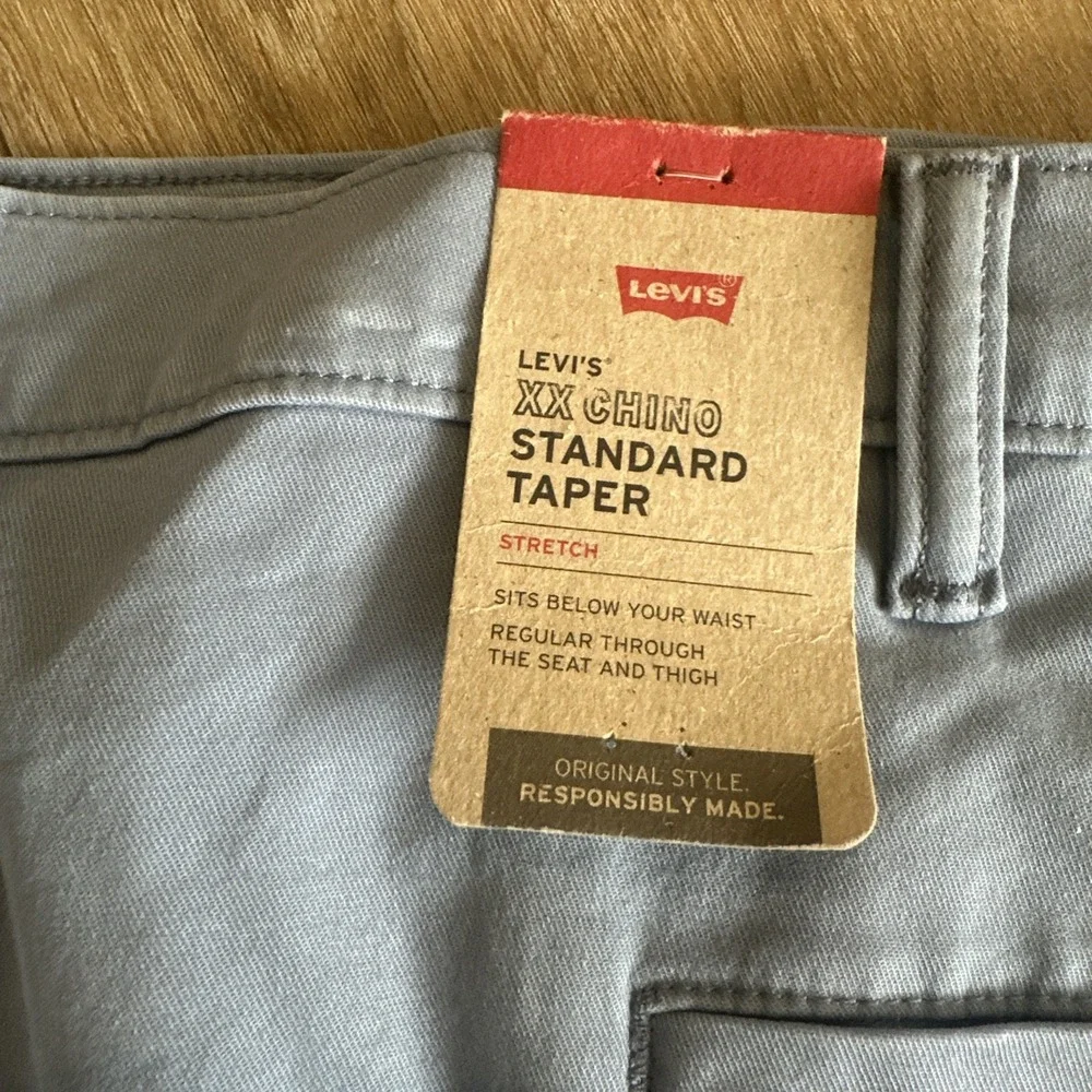 Levi's Men's XX Chino Standard‎ Taper Pants Stretch Blue 58x32 Big & Tall NEW